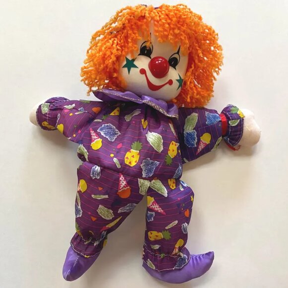 Clown Musical Doll with Moving Head Mechanism Creepy Cute Collectible Doll Works - Picture 1 of 4